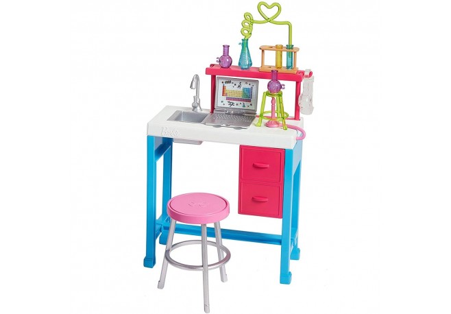 Set Barbie by Mattel I can be Laborator FJB28 cu accesorii