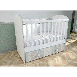 Patut cu leganare MyKids Diana 2 Alb-Antik A428