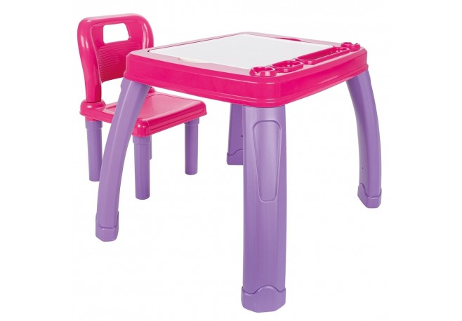 Set Masuta cu scaun pentru copii Pilsan Study Table pink