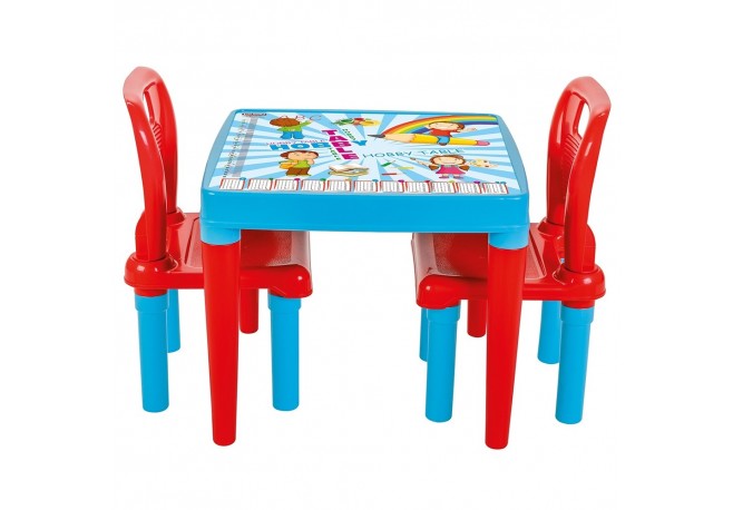Set Masuta cu 2 scaune pentru copii Pilsan Hobby Study Table blue