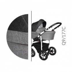 Carucior 3 in 1 Baby Merc Q9 - 177C - Cadru Alb