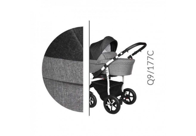 Carucior 3 in 1 Baby Merc Q9 - 177C - Cadru Alb