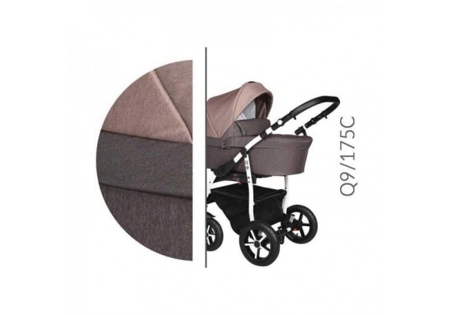 Carucior 3 in 1 Baby Merc Q9 - 175C - Cadru Alb