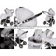 Carucior 3 in 1 Baby Merc Zippy Q - ZQ134C - Cadru Alb