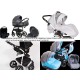 Carucior 3 in 1 Baby Merc Zippy Q - ZQ132C - Cadru Alb