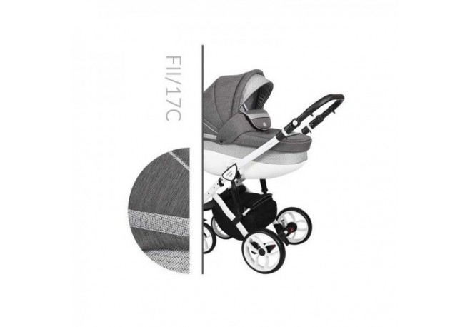 Carucior 3 in 1 Baby Merc Faster 2 Style-17C Cadru Alb