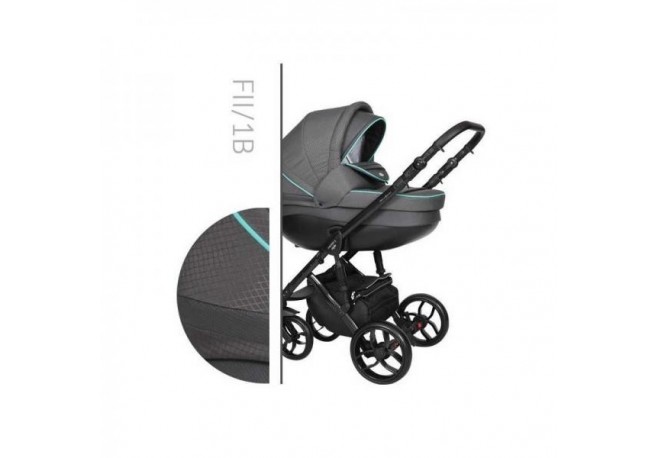 Carucior 3 in 1 Baby Merc Faster 2 Style-1B Cadru Negru