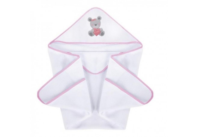 Prosop de baie Klups Funny Teddy Pink K071