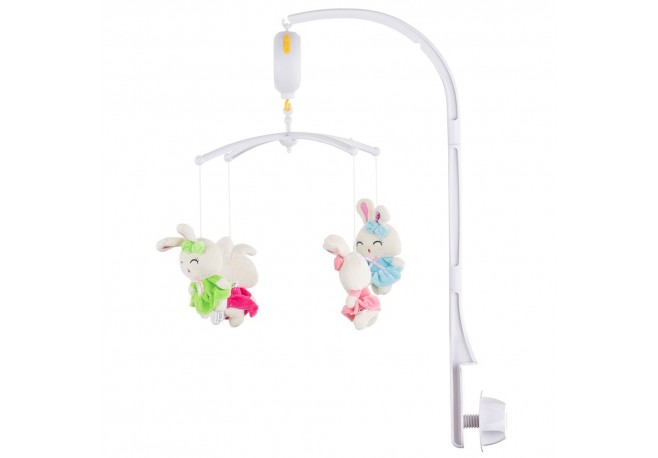 Carusel muzical pentru patut Chipolino Princess rabbits