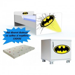 Pat tineret batman-saltea +noptiera cadou