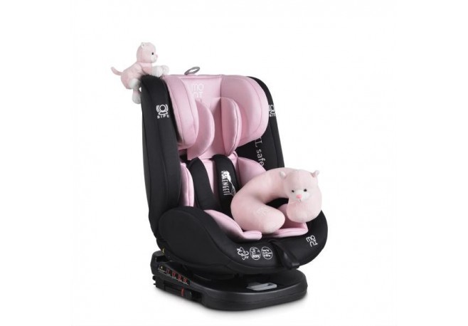 Scaun auto 0-36 kg cu isofix Moni Serengeti Pink