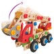 Set constructie din lemn Eichhorn Fire Truck 3 in 1 155 piese