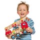 Set constructie din lemn Eichhorn Fire Truck 3 in 1 155 piese
