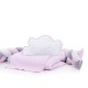 Lenjerie MyKids 8 piese Gray-Pink cu baldachin 120x60 cm