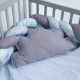 Lenjerie MyKids 8 piese Gray-Blue cu baldachin 120x60 cm