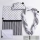 Lenjerie MyKids 6 piese Gray-White fara baldachin 120x60 cm