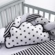 Lenjerie MyKids 6 piese Gray-White fara baldachin 120x60 cm