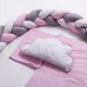 Lenjerie MyKids 6 piese Gray-Pink fara baldachin 120x60 cm