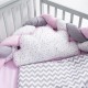 Lenjerie MyKids 6 piese Gray-Pink fara baldachin 120x60 cm