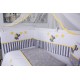 Lenjerie MyKids 9 piese Elephant gri-galben fara baldachin 120x60 cm