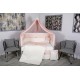 Lenjerie MyKids 9 piese White-Pink fara baldachin 120x60 cm