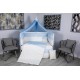 Lenjerie MyKids 9 piese White-Blue fara baldachin 120x60 cm
