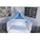 Lenjerie MyKids 9 piese White-Blue fara baldachin 120x60 cm