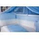 Lenjerie MyKids 9 piese White-Blue fara baldachin 120x60 cm