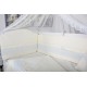 Lenjerie MyKids 11 piese Cream albastru cu baldachin 120x60 cm