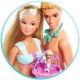 Set Simba Steffi Love Mermaid Family papusa Steffy 29 cm papusa Kevin 29 cm si accesorii