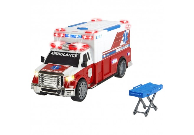 Masina ambulanta Dickie Toys Ambulance DT-375 cu targa