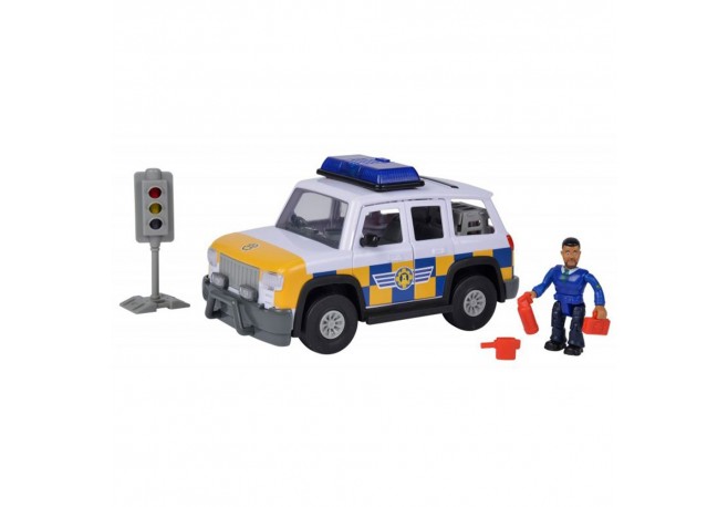 Masina de politie Simba Fireman Sam Sam Police Car cu figurina si accesorii