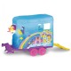 Set Dickie Toys Unicorn Trailer masina Mercedes-Benz AMG 500 cu remorca figurine si accesorii