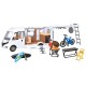 Rulota Dickie Toys Camper Hymer Camping Van Class B cu figurina si accesorii