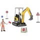 Set Dickie Toys Road Work excavator Neuson figurina semne rutiere si accesorii
