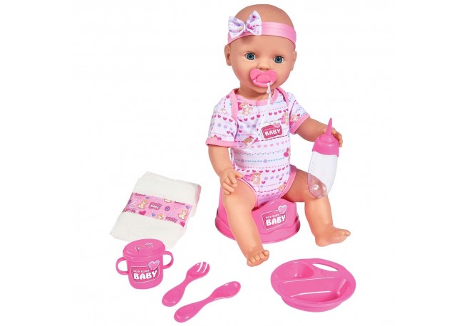 Papusa Simba New Born Baby Baby Doll 43 cm cu accesorii