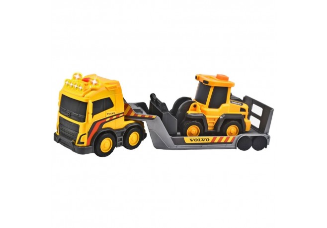 Set Dickie Toys Volvo Truck Team Camion cu remorca si buldozer