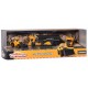 Set Majorette Volvo camion cu remorca camion basculant buldozer si excavator