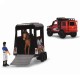 Set Dickie Toys Horse Trailer masina Mercedes-Benz AMG 500 cu remorca si figurine