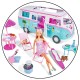 Rulota Simba Hawaii Camper cu papusa Steffi Love 29 cm si accesorii