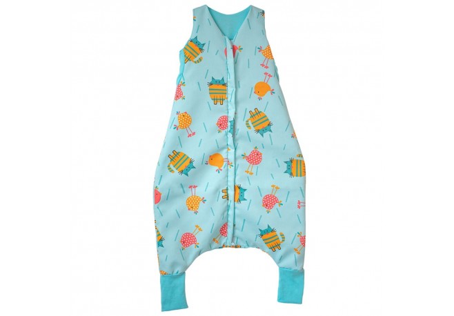 Sac de dormit cu picioare Hubners Fairies 1-2 ani Pisica si Puisor albastru