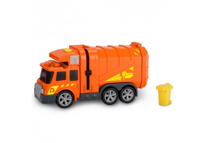Masina de gunoi Dickie Toys Mini Action Series City Cleaner portocaliu