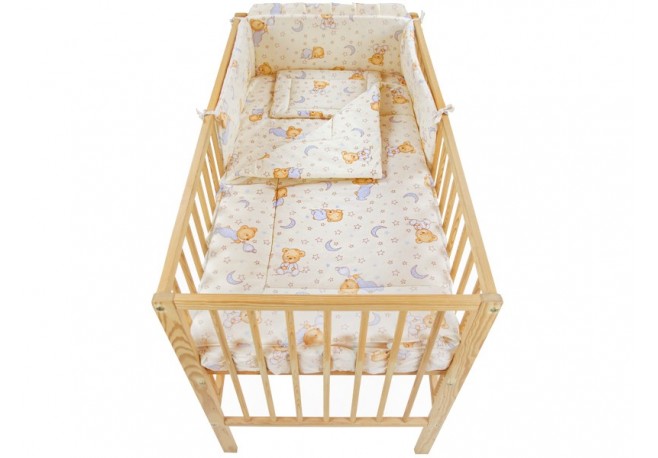 Lenjerie MyKids TEDDY STELUTE Crem M2 4+1 Piese 120x60 cm