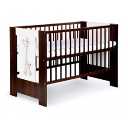 Patut copii SAFARI GIRAFFE WENGE KLUPS din lemn
