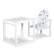 Scaun de masa multifunctional din lemn Klups Lily Alb
