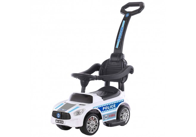 Masinuta de impins Chipolino Police white cu maner