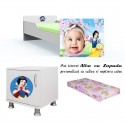 Patut personalizat Alba ca Zapada -saltea+noptiera cadou