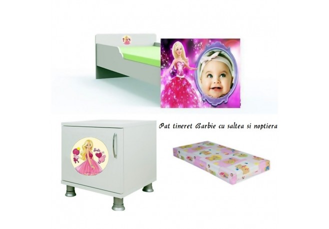 Patut personalizat Barbie -saltea+noptiera cadou
