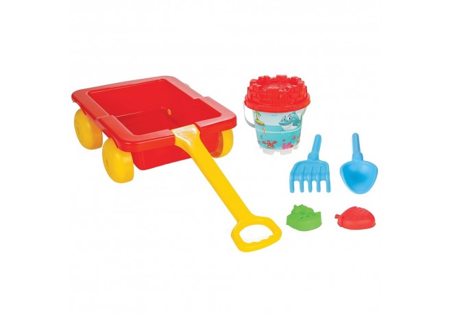 Set jucarii nisip Pilsan Carucior cu accesorii
