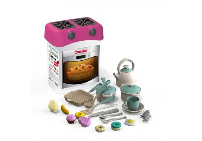 Aragaz cu accesorii pentru copii 01480/1 Roz